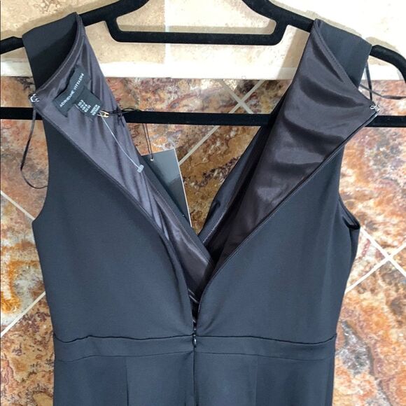 Adrienne Vittadini Black Wrap Sheath Dress with V-Neck NWT Size 2 - Picture 5 of 10